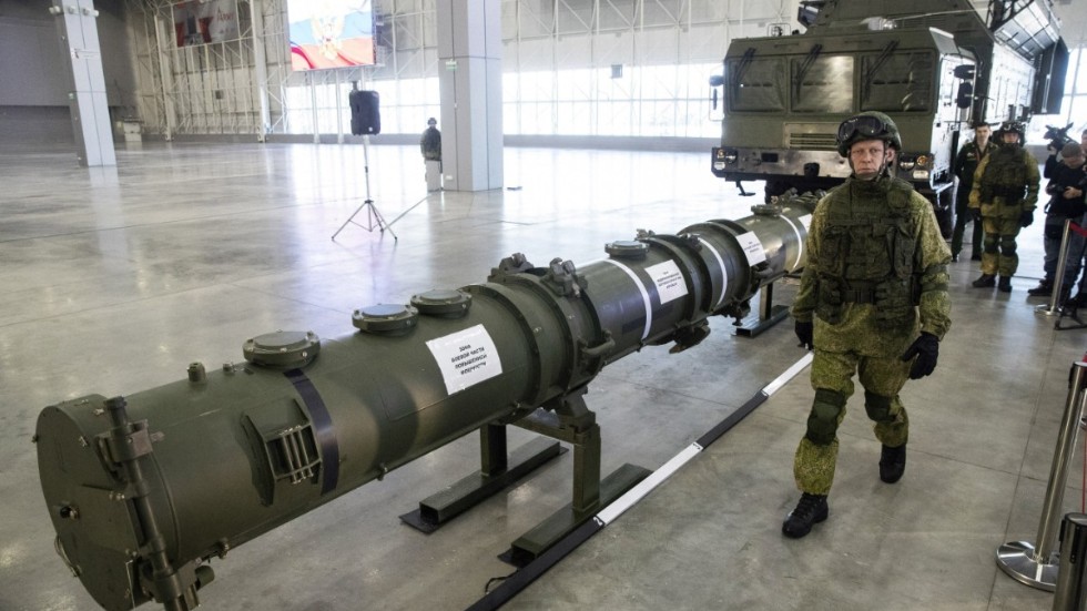 När USA lämnade INF-avtalet om kärnvapennedrustning 2019 drog sig även Ryssland ur. På bilden en rysk kryssningsrobot i Kubinka utanför Moskva. Arkivbild.