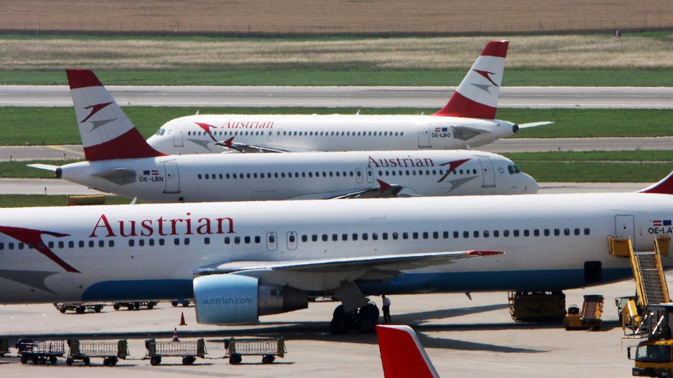 Austrian Airlines får 600 miljoner euro (drygt 6,2 miljarder kronor) i ett räddningspaket för att stödja flygbolaget under coronapandemins effekter, enligt den österrikiska regeringen. Arkivbild.
