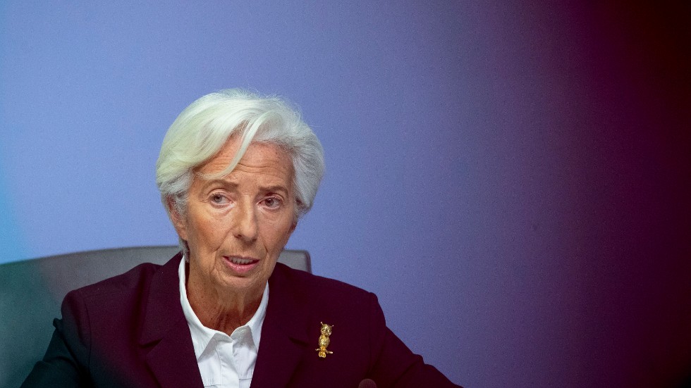 ECB, med Christine Lagarde, uppges vara på väg att ta fram en ny mekanism för att hantera problemlån i eurozonens banksektor i coronakrisens kölvatten. Arkivbild.