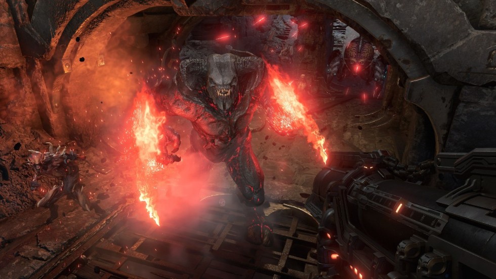 De första timmarna av "Doom eternal" kan kännas frustrerande, medger skaparna. Det gäller att spela på det sätt som tänkts för att överleva. Pressbild.