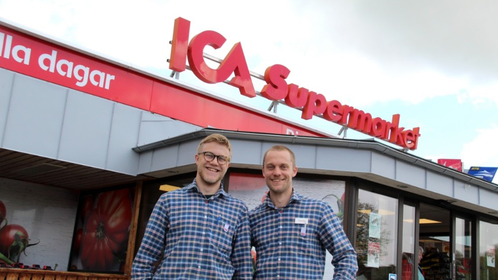 Bröderna Emil och Joakim Thörnberg driver tillsammans Ica Supermarket i Rimforsa.