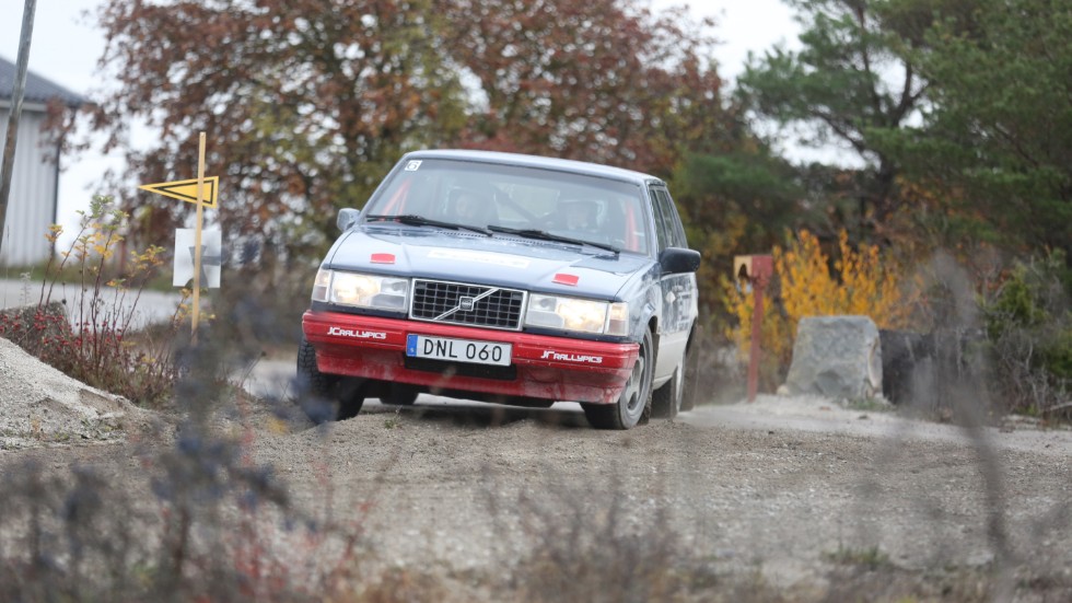 JRMotorsportspokalen avslutade rallysäsongen på Gotland. Här Jenny Mårtensson i sin Volvo 940.