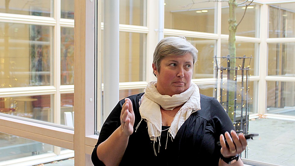 Chefsåklagare Eva Nemec Nordh i Linköpings tingsrätt i samband med häktningsförhandlingen. 