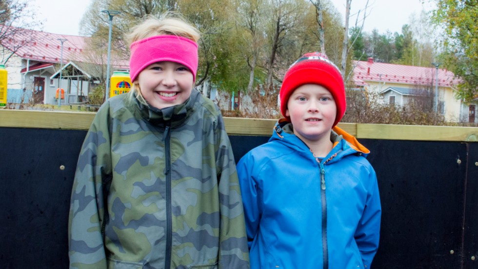 Wilja Hjälte, 11 och Markus Löwdin Önneryd, 10 säger att det är bra att unga visar att de minsann också kan. 