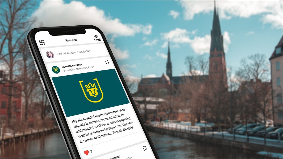 Via en app ska boende som berörs av nybyggen i närheten få information från Uppsala kommun.