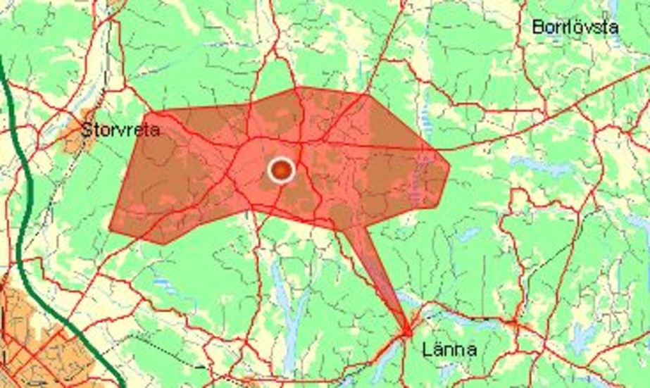 Hushåll inom detta område påverkas av fredagens strömavbrott enligt Vattenfall.